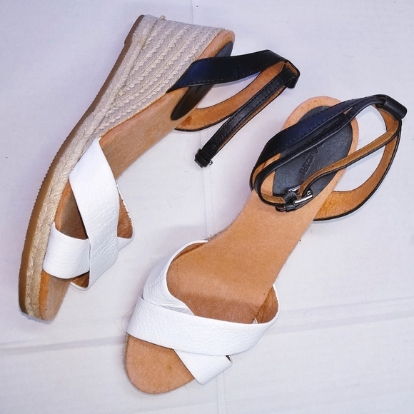 🌸 Coach | Wedge‎ Leather Platform  Sandal - Picture 1 of 10